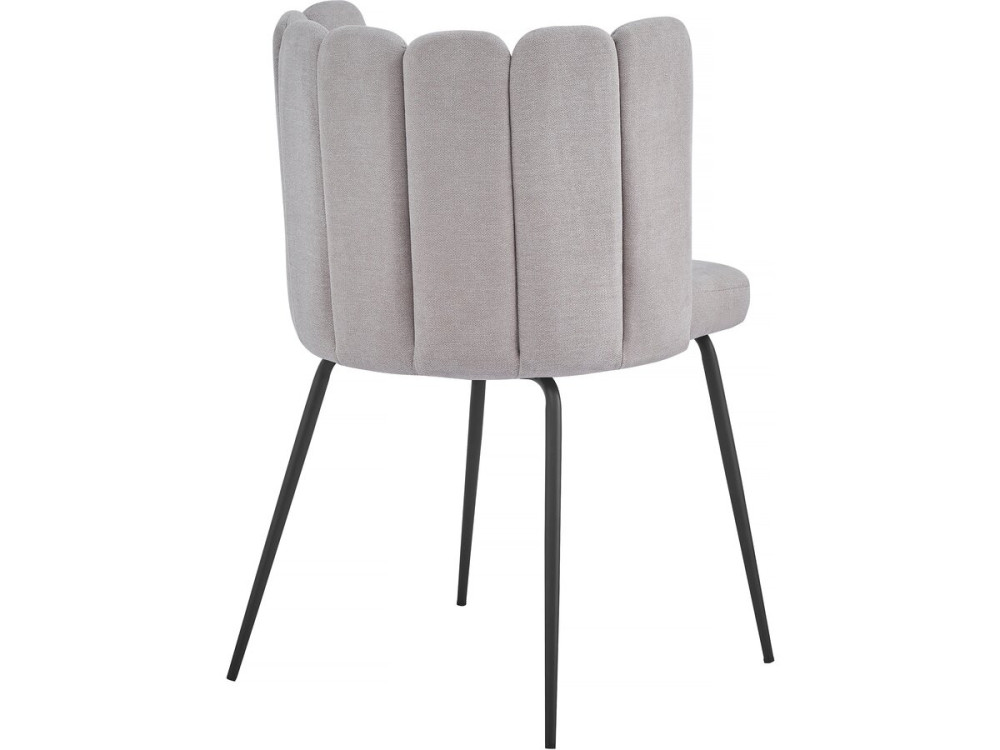 Lot de 2 chaises en tissu "Anja" - Gris