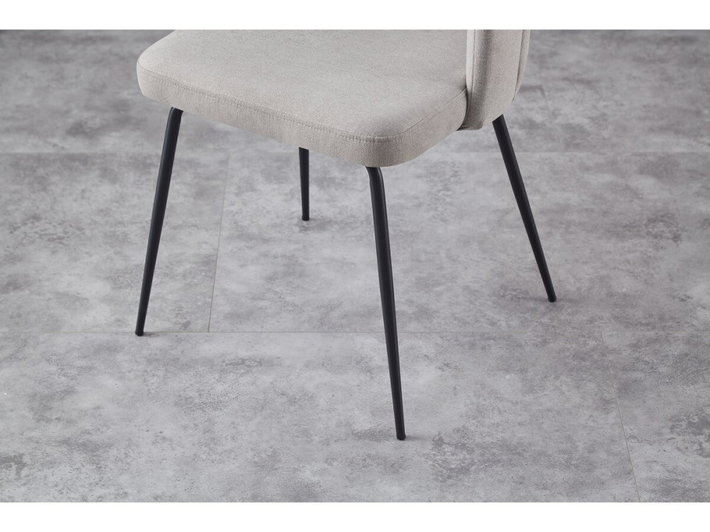 Lot de 2 chaises en tissu "Anja" - Gris
