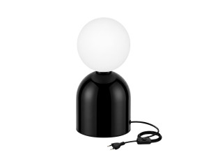 Lampe de table en métal " Pupa " - 14 x 14 x 25 cm - Noire