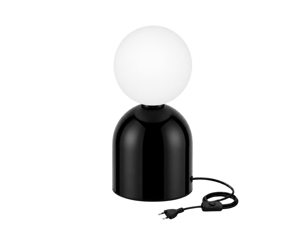 Lampe de table en métal " Pupa " - 14 x 14 x 25 cm - Noire