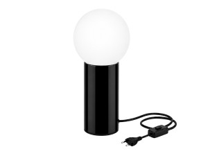 Lampe de table en métal "Polo" - 15 x 15 x 35 cm - Noire