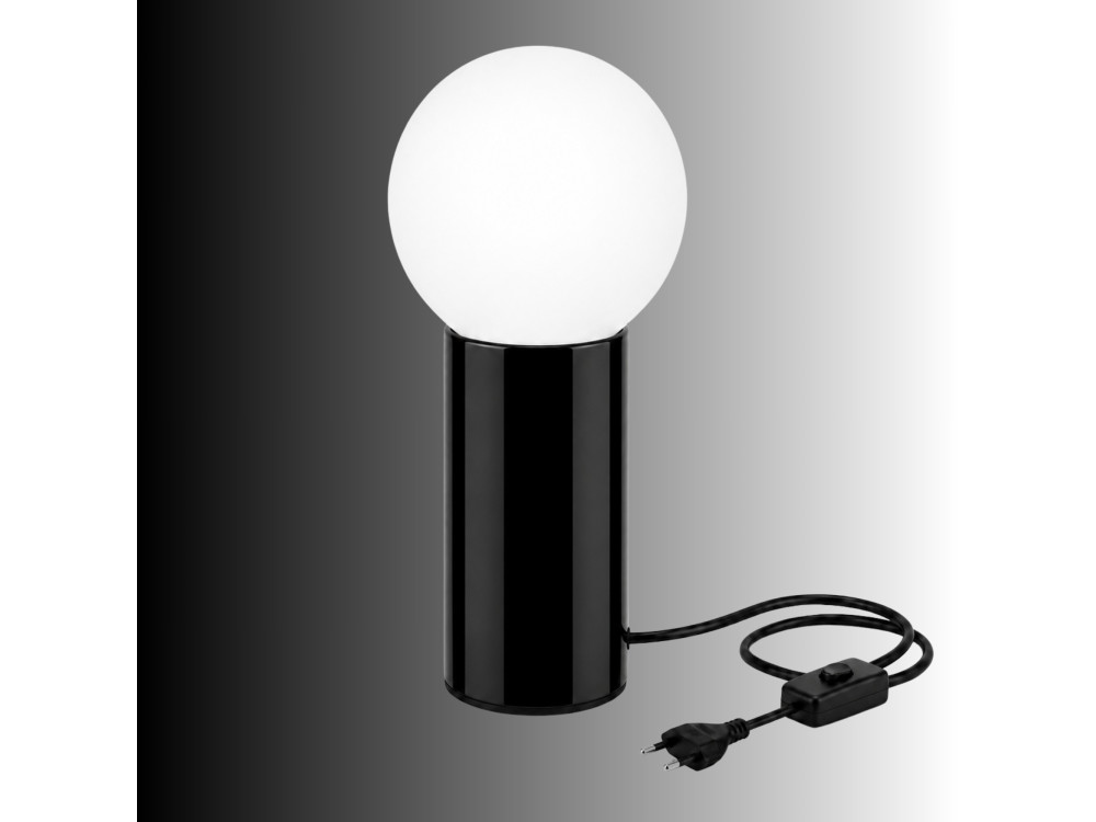 Lampe de table en métal "Polo" - 15 x 15 x 35 cm - Noire