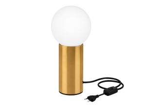 Lampe de table en métal "Polo" - 15 x 15 x 35 cm - Jaune