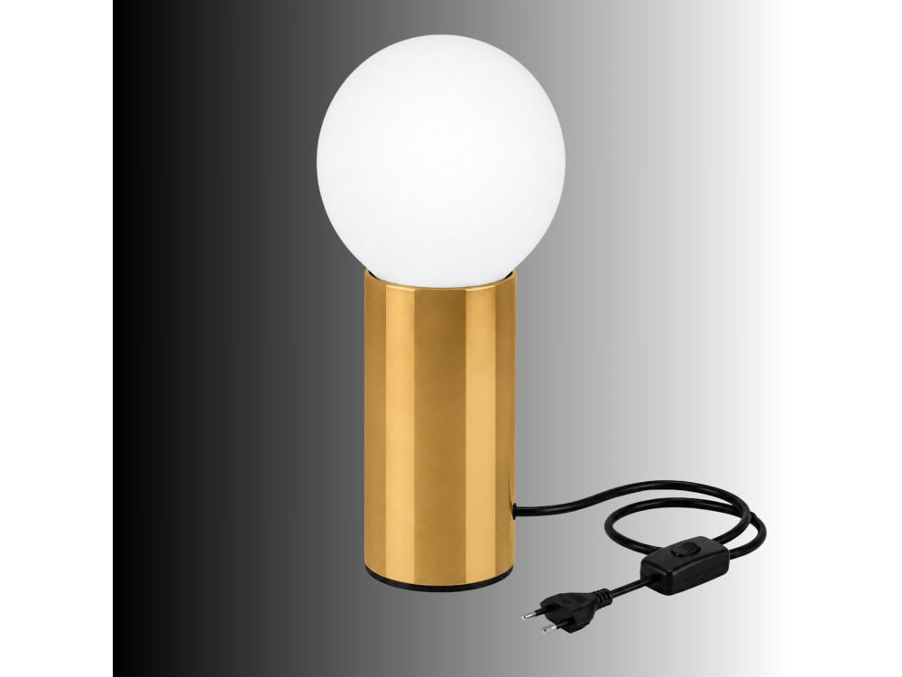 Lampe de table en métal "Polo" - 15 x 15 x 35 cm - Jaune