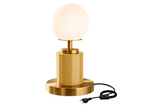 Lampe de table en métal "Moira" - 17 x 17 x 34 cm - Jaune