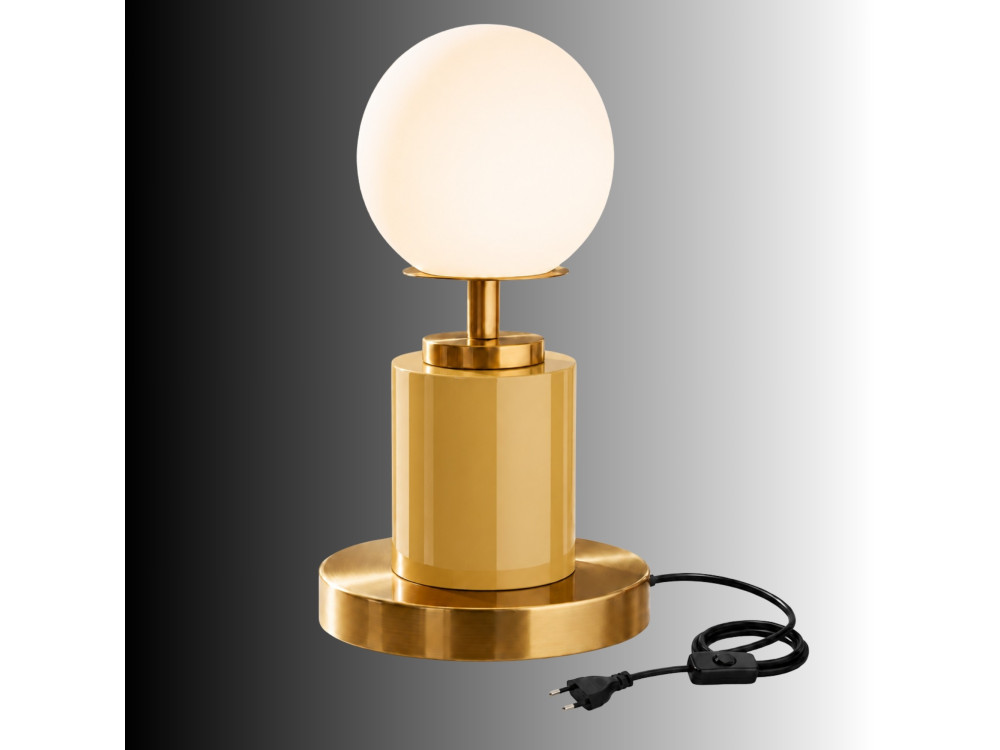 Lampe de table en métal "Moira" - 17 x 17 x 34 cm - Jaune
