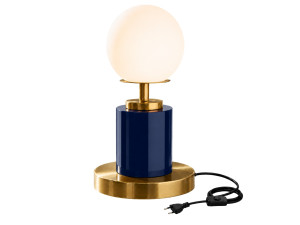 Lampe de table en métal "Moira" - 17 x 17 x 34 cm - Bleu