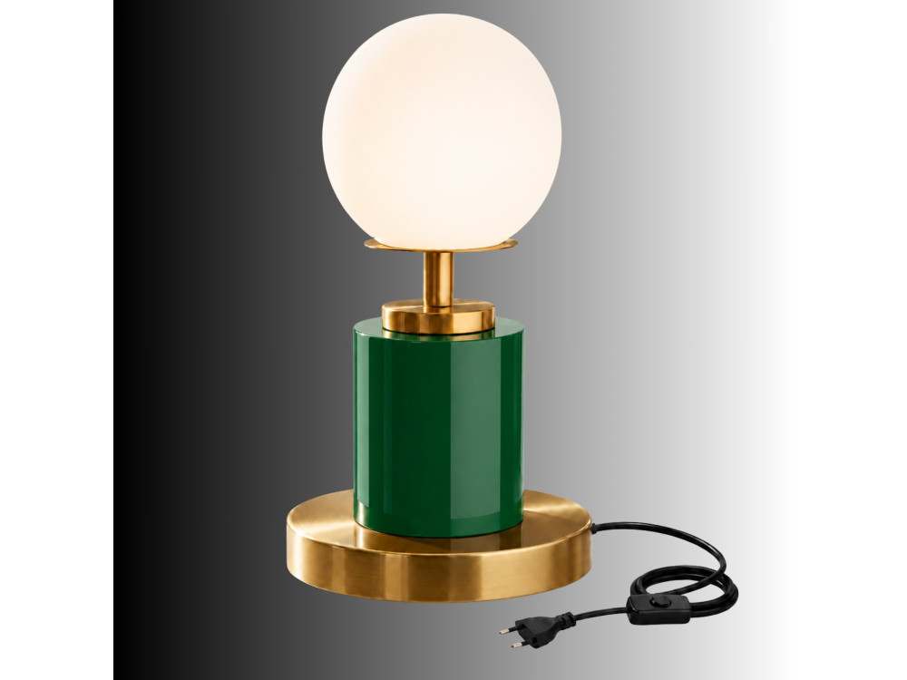 Lampe de table en métal "Moira" - 17 x 17 x 34 cm - Vert