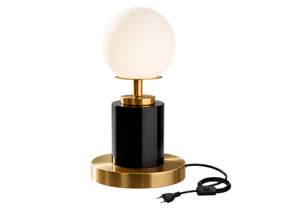 Lampe de table en métal "Moira" - 17 x 17 x 34 cm - Noire