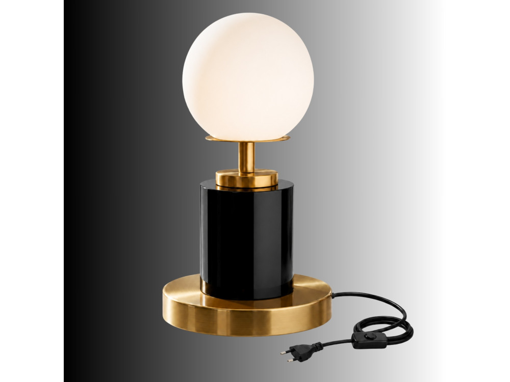Lampe de table en métal "Moira" - 17 x 17 x 34 cm - Noire