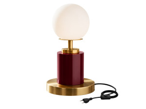 Lampe de table en métal "Moira" - 17 x 17 x 34 cm - Rouge