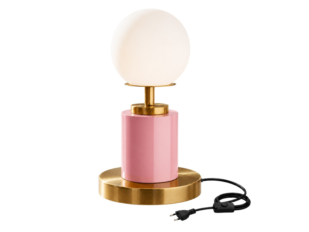 Lampe de table en métal "Moira" - 17 x 17 x 34 cm - Rose