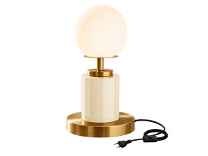 Lampe de table en métal "Moira" - 17 x 17 x 34 cm - Beige