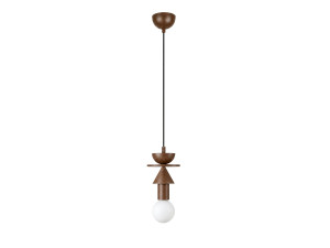 Lampe suspendue en bois "Rotas" - 13 x 13 x 118 cm - Marron