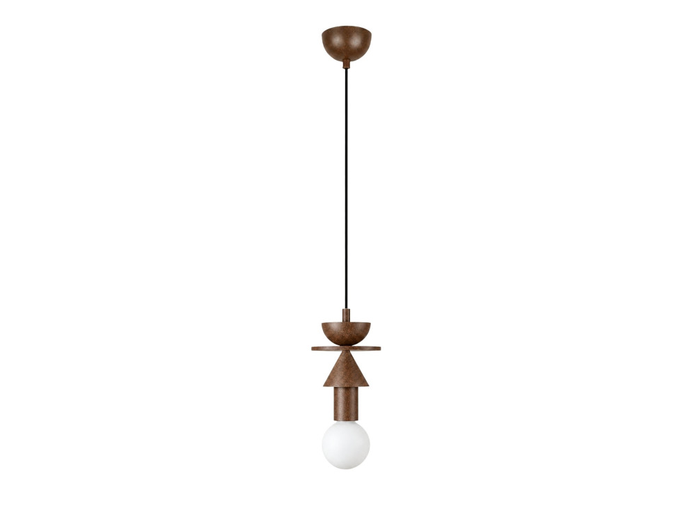 Lampe suspendue en bois "Rotas" - 13 x 13 x 118 cm - Marron