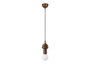 Lampe suspendue en bois "Rotas" - 10 x 10 x 113 cm - Marron