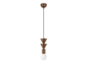 Lampe suspendue en bois "Rotas" - 10 x 10 x 115 cm - Marron