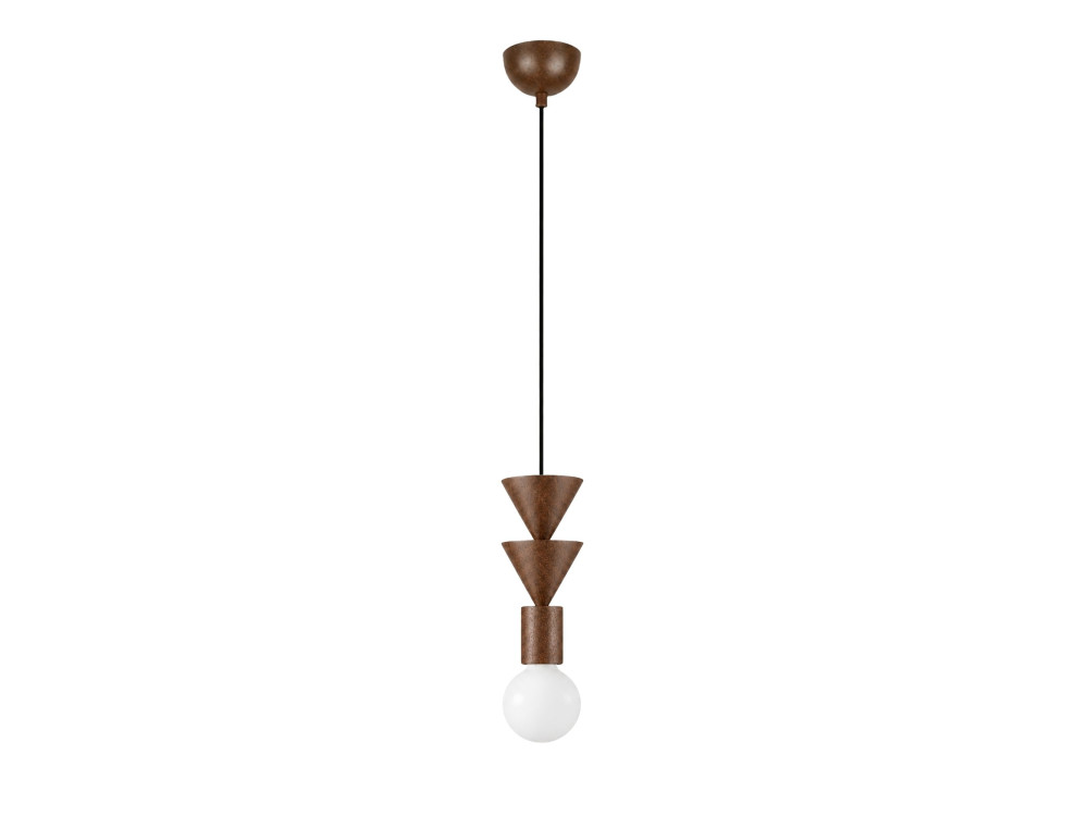Lampe suspendue en bois "Rotas" - 10 x 10 x 115 cm - Marron