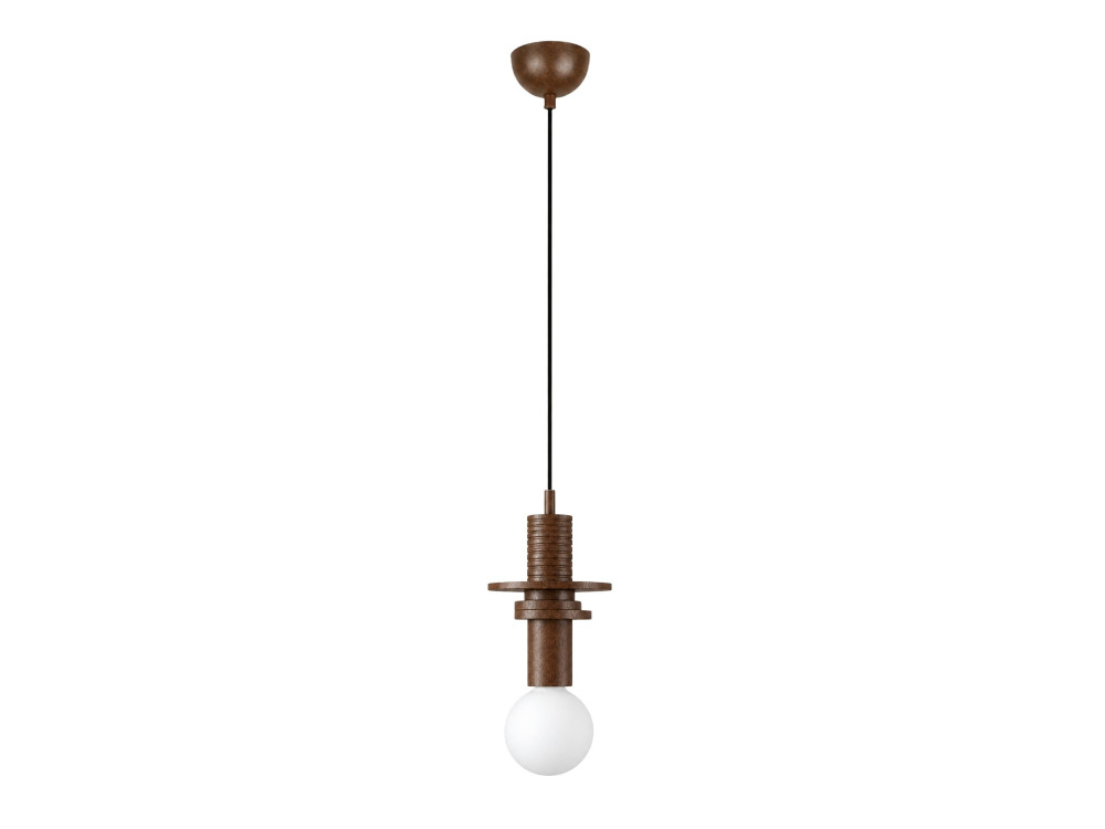 Lampe suspendue en bois "Rotas" - 13 x 13 x 113 cm - Marron