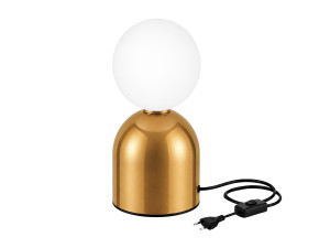 Lampe de table en métal "Pupa" - 14 x 14 x 25 cm -Jaune