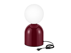 Lampe de table en métal "Pupa" - 14 x 14 x 25 cm - Rouge
