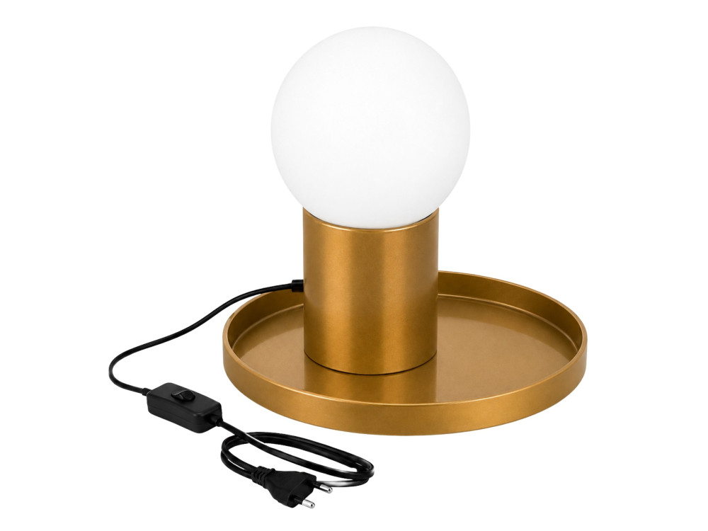 Lampe de table en métal "Tray" - 20 x 20 x 17 cm -Jaune