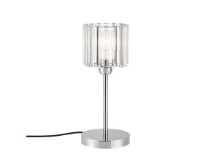 Lampe de table en métal "Yakops" - 17 x 17 x 50 cm - Gris