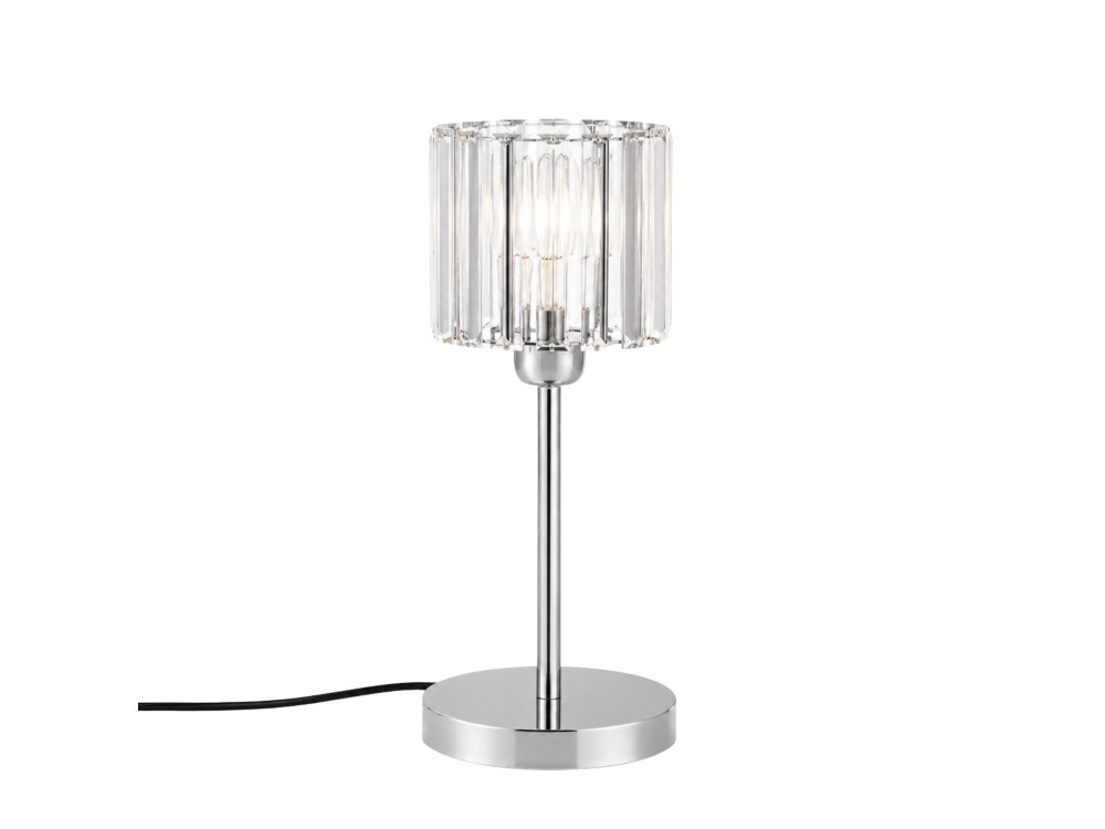 Lampe de table en métal "Yakops" - 17 x 17 x 50 cm - Gris