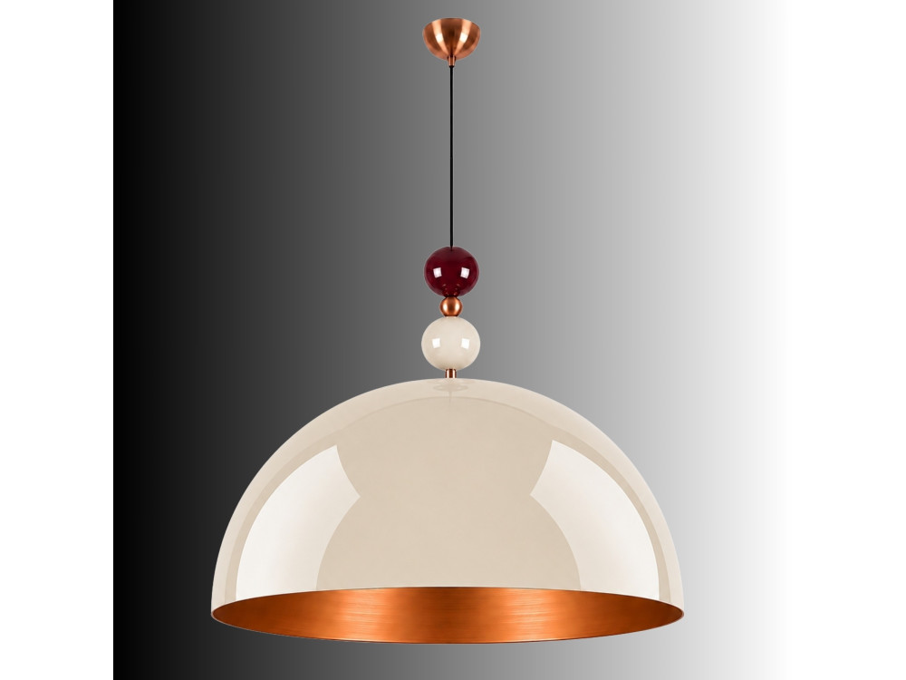 Lampe suspendue en métal "Bubble" - 60 x 60 cm - Beige