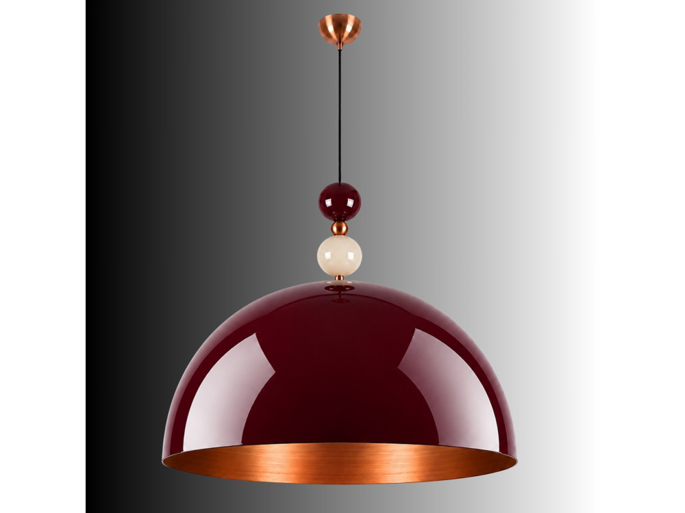 Lampe suspendue en métal "Bubble" - 60 x 60 cm - Bordeaux