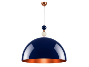Lampe suspendue en métal "Bubble" - 60 x 60 cm - Bleu Marine