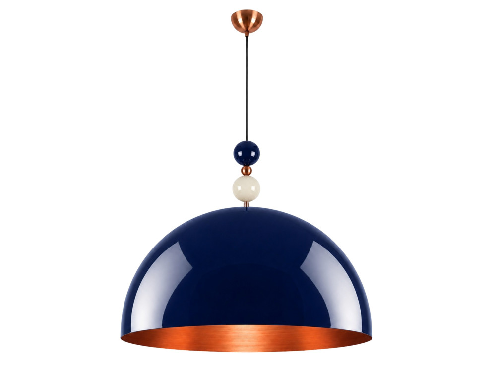 Lampe suspendue en métal "Bubble" - 60 x 60 cm - Bleu Marine
