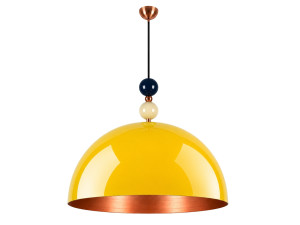 Lampe suspendue en métal "Bubble" - 60 x 60 cm - Jaune