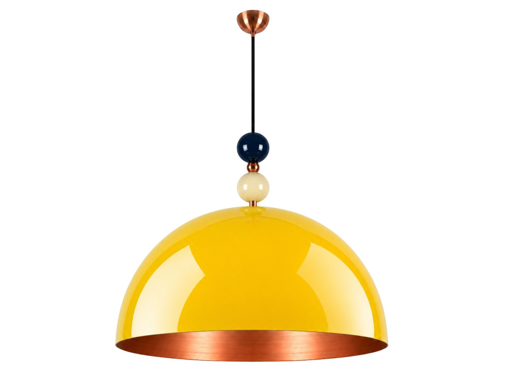 Lampe suspendue en métal "Bubble" - 60 x 60 cm - Jaune