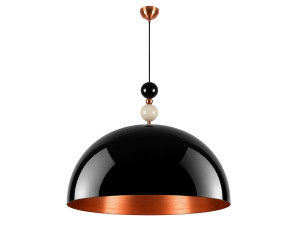 Lampe suspendue en métal "Bubble" - 60 x 60 cm - Noir