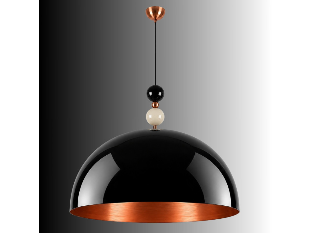 Lampe suspendue en métal "Bubble" - 60 x 60 cm - Noir