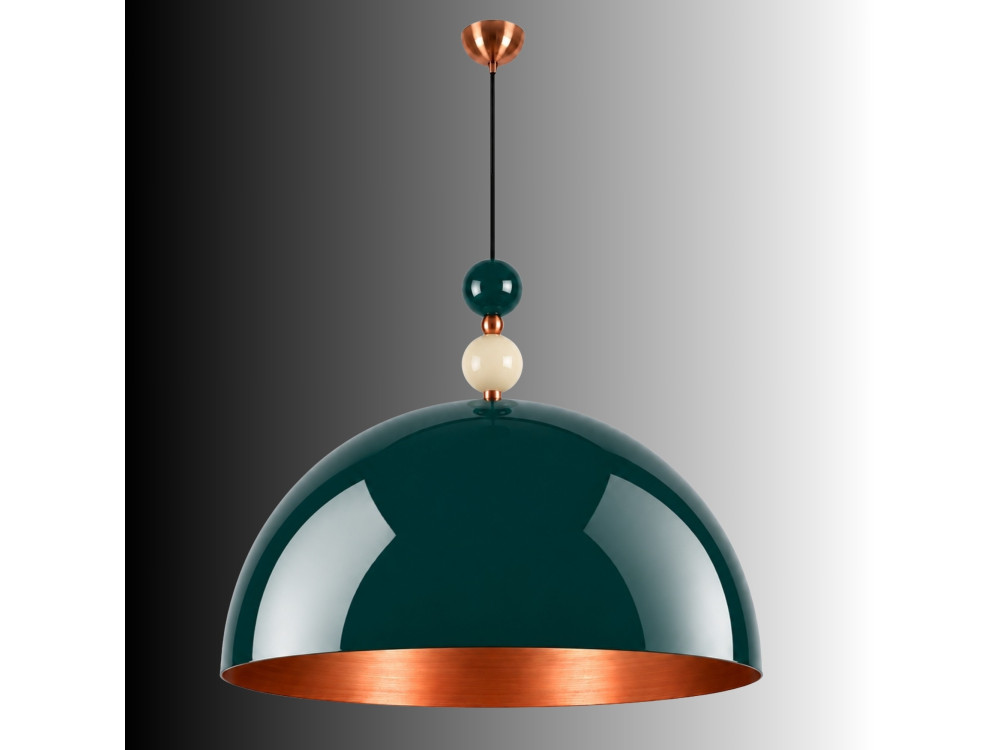 Lampe suspendue en métal "Bubble" - 60 x 60 cm - Vert Foncé