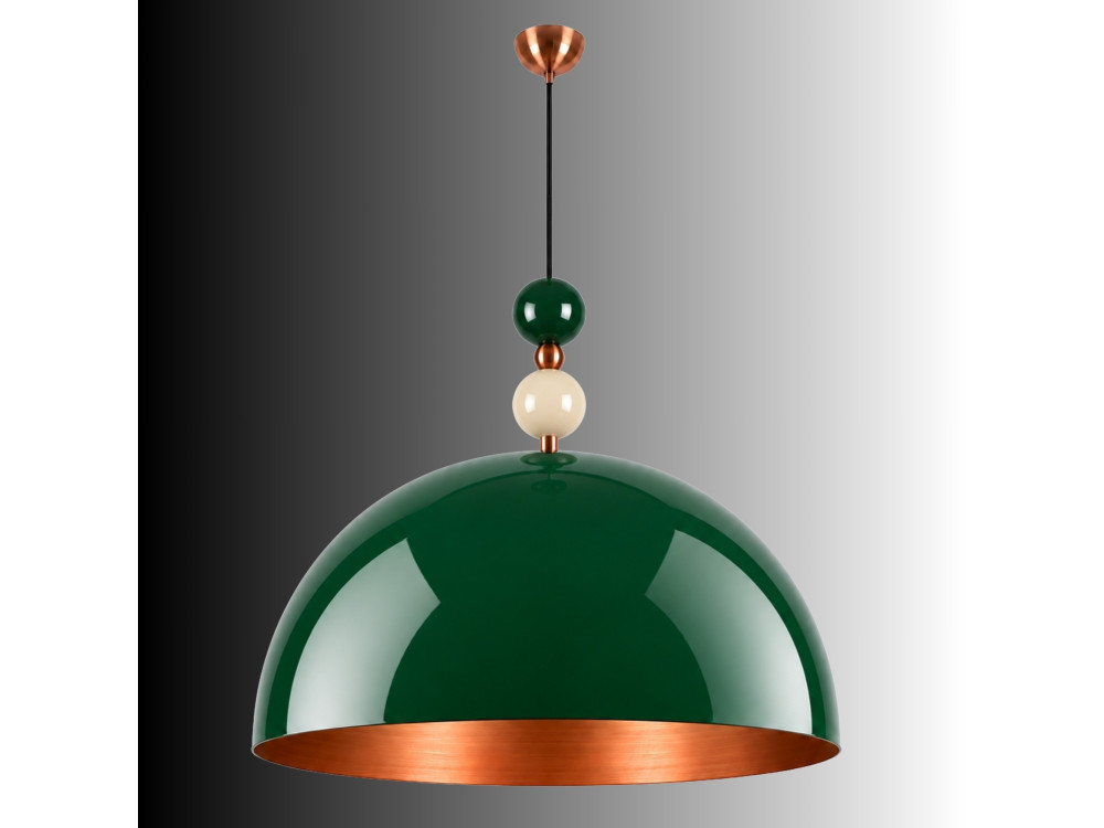 Lampe suspendue en métal "Bubble" - 60 x 60 cm - Vert Foncé