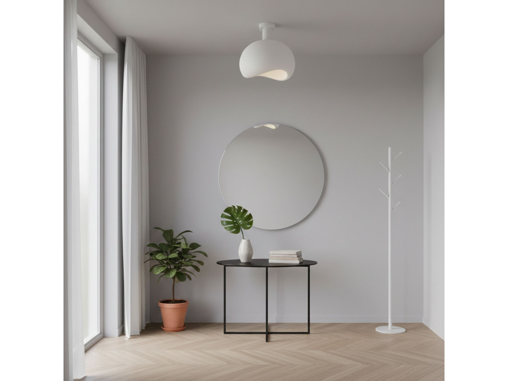 Plafonnier en métal "Yontu" - 34 x 29 x 33 cm - Blanc