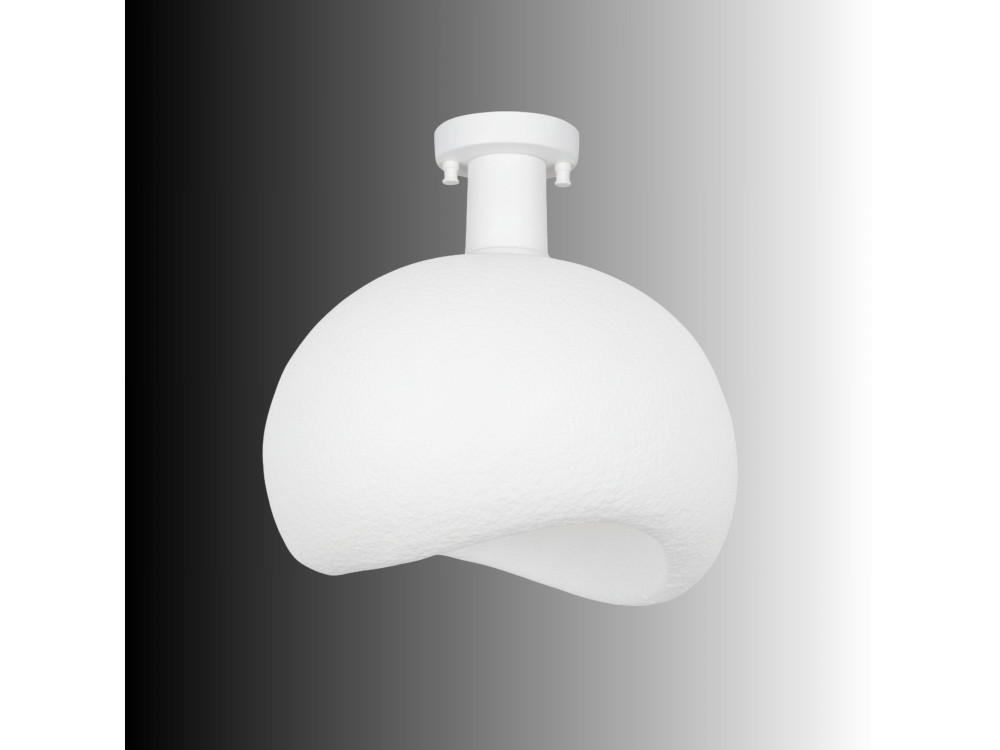 Plafonnier en métal "Yontu" - 34 x 29 x 33 cm - Blanc