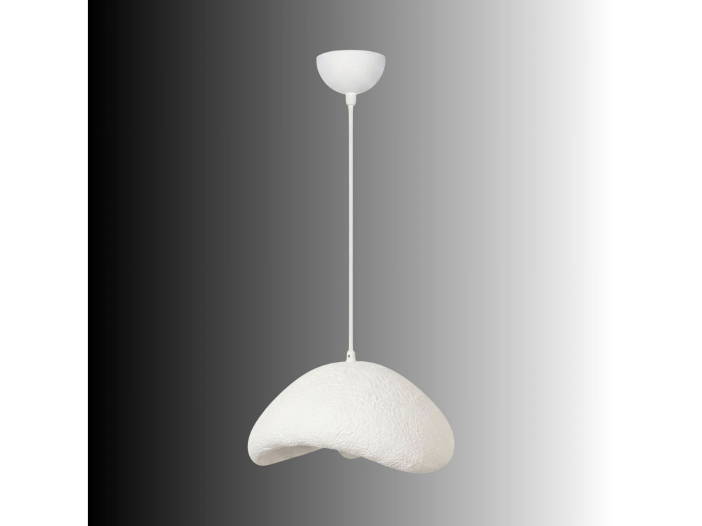 Lampe suspendue en métal "Luna" - 42 x 37 x 120 cm - Blanc