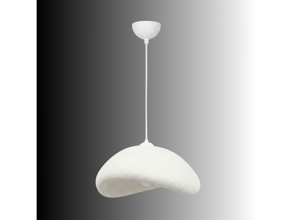 Lampe suspendue en métal "Luna" - 52 x 40 x 120 cm - Blanc