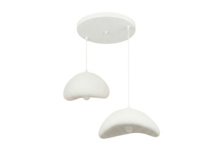 Lustre en métal "Luna" - 70 x 30 x 115 cm - Blanc