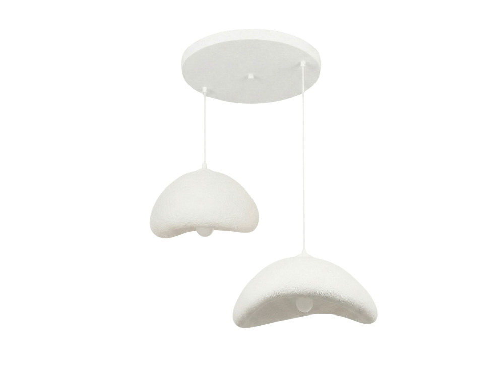 Lustre en métal "Luna" - 70 x 30 x 115 cm - Blanc