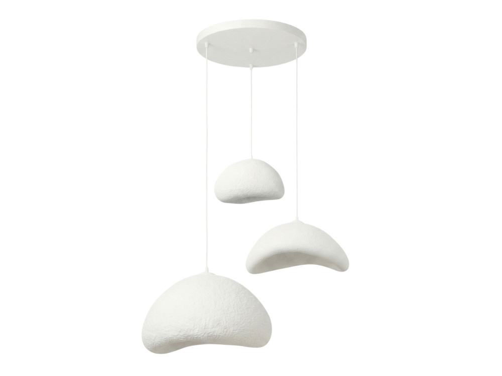 Lustre en métal "Luna" - 82 x 50 cm - Blanc