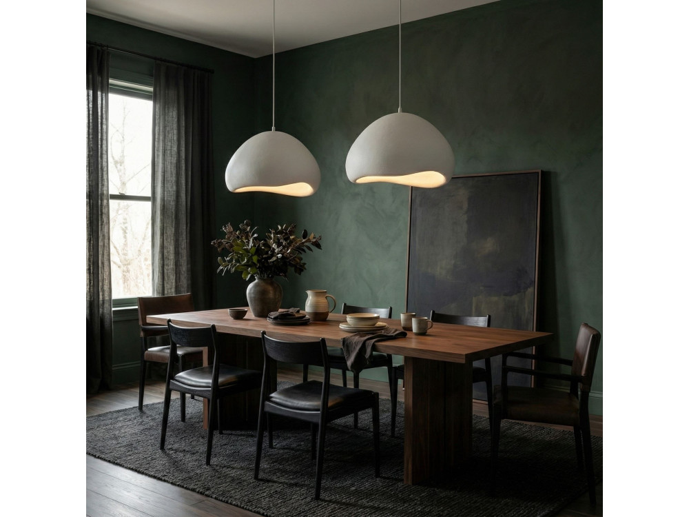 Lustre en métal "Lora" - 82 x 82 cm - Blanc