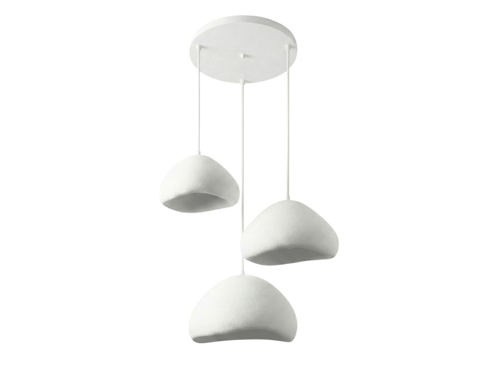 Lustre en métal "Lora" - 82 x 82 cm - Blanc