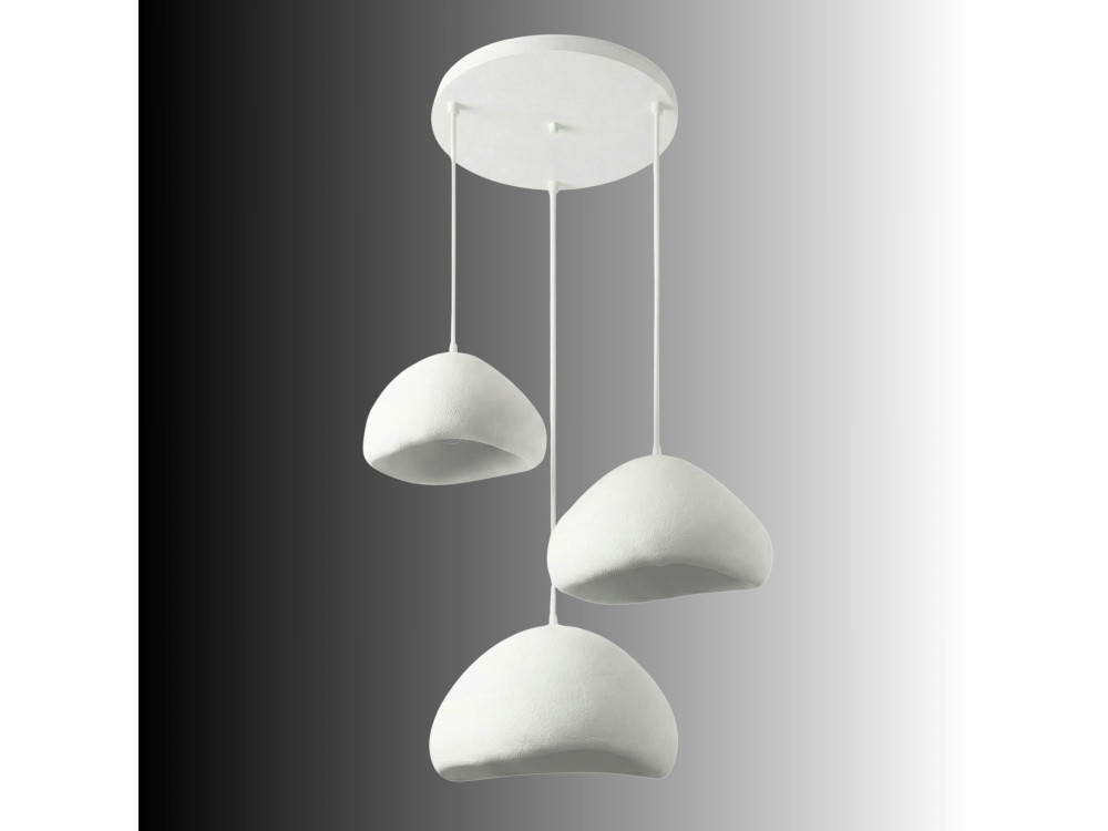 Lustre en métal "Lora" - 82 x 82 cm - Blanc