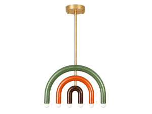 Lustre en métal "Vento" - 50 x 10 cm - Vert