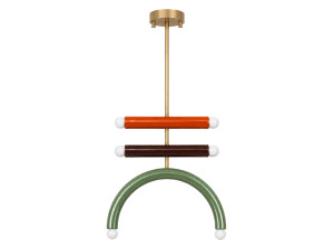 Lustre en métal "Vento" - 50 x 10 cm - Vert